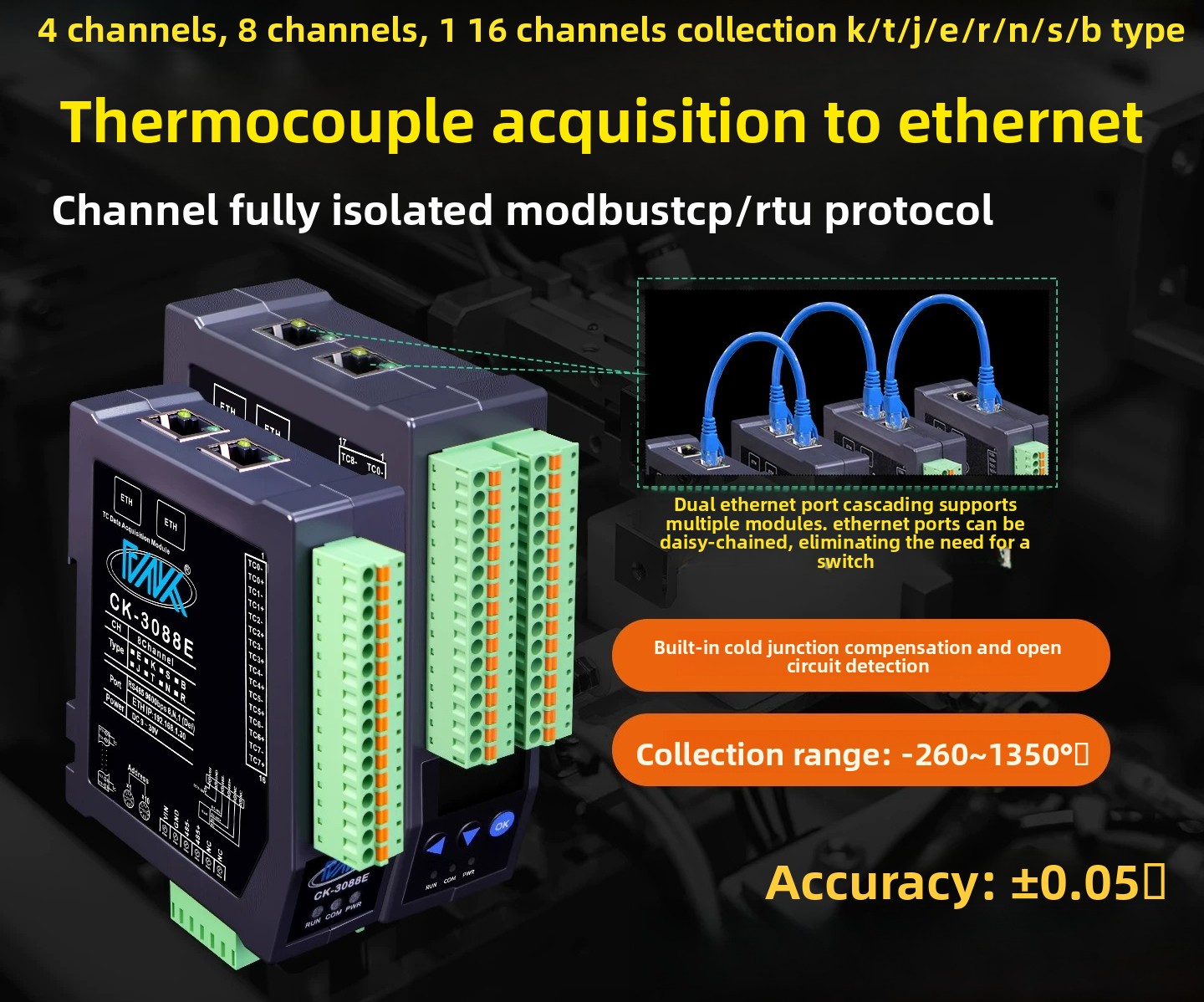 apply to 8CH Fully Isolated K- - Thermocouple Module K Type ulasan dan harga