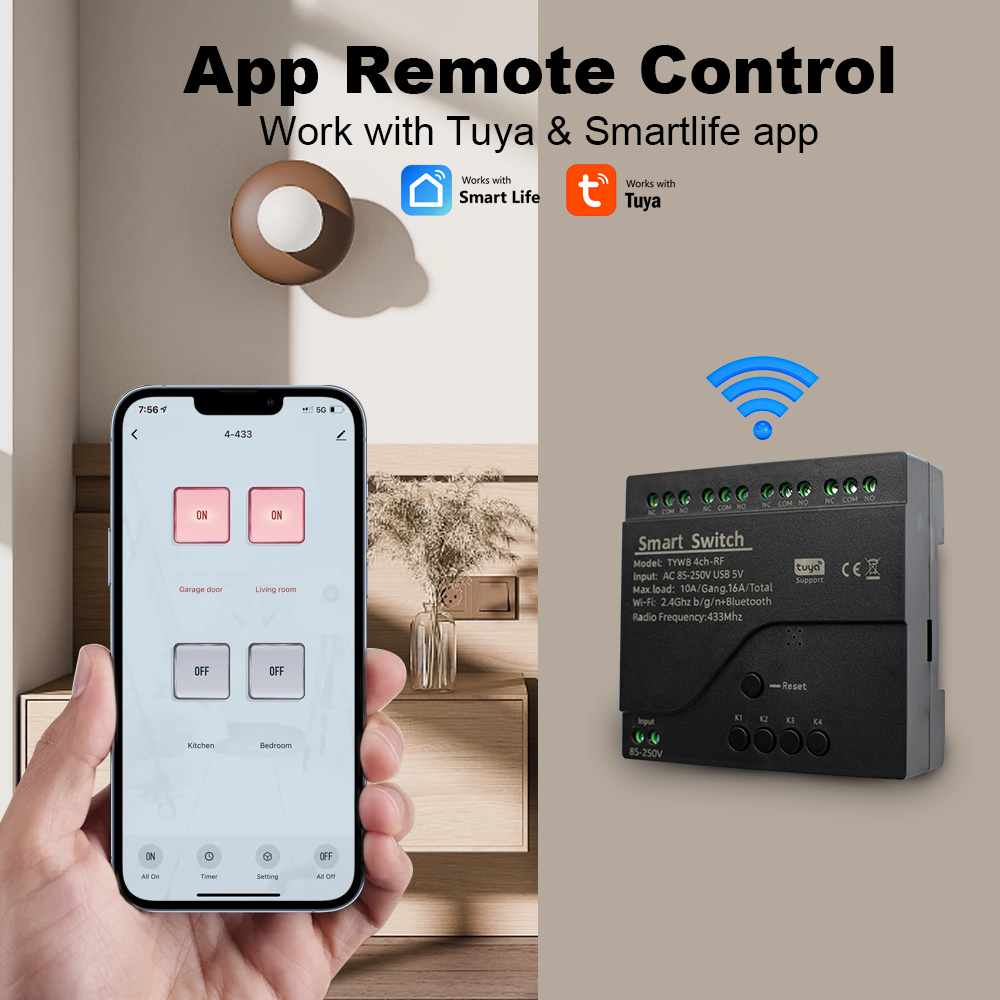 4CH Tuya Smart Wifi Switch Mod - Ir Remote Module ulasan dan harga